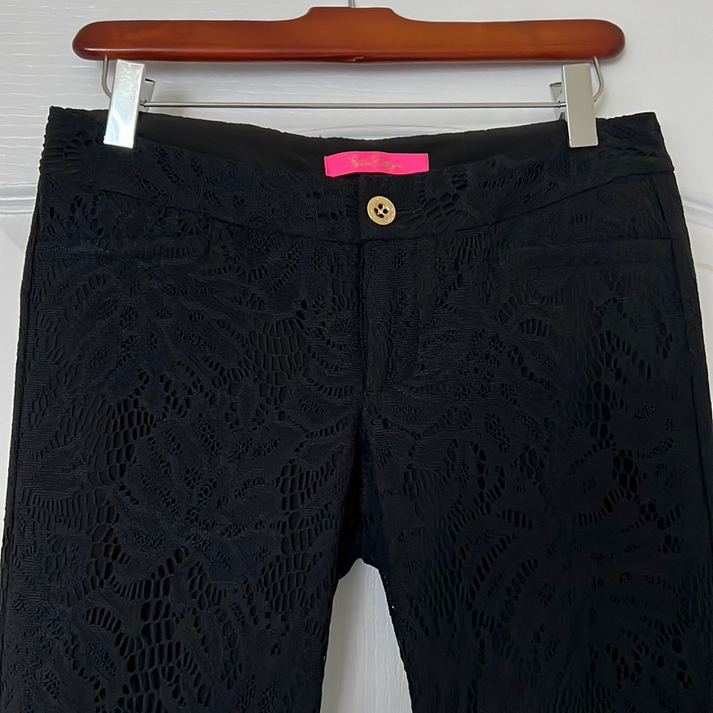 🌟🌟🌟NWOT🌟🌟🌟 Lily Pulitzer black lace pants - Picture 2 of 8